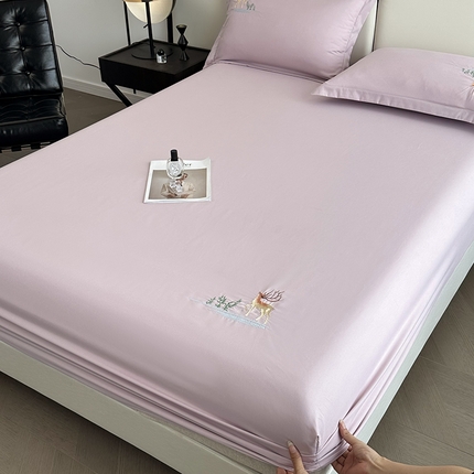 91家纺网 家纺一手货源 找家纺 （总）北辰 2024新款A类小鹿水洗棉刺绣床笠