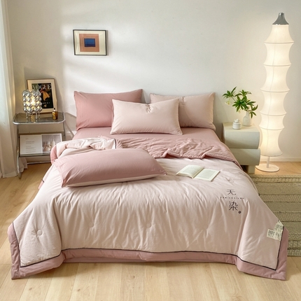 91家纺网 家纺一手货源 找家纺 （总）荔禾家居 2024新款A类全棉水洗棉无染夏被