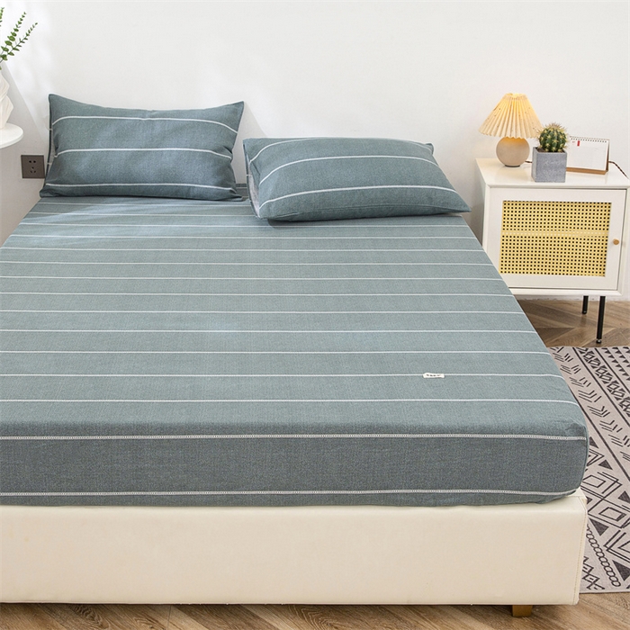 91家纺网 家纺一手货源 找家纺 金泰莱 2025新款老粗布床笠三件套全棉床笠纯棉床笠单床笠 初见