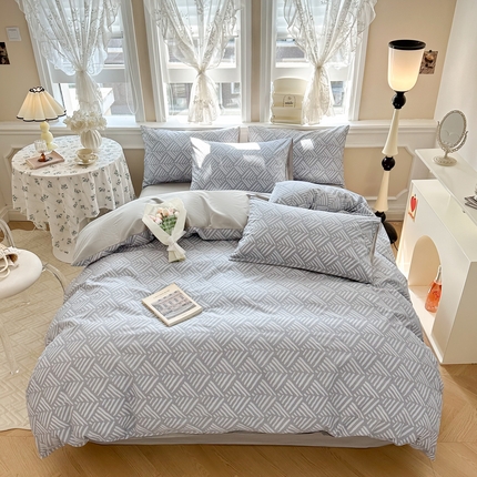 晨希家居 2024新款小清新全棉印花四件套 诺卡