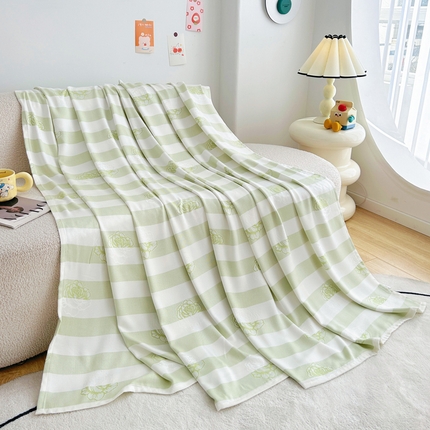 91家纺网 家纺一手货源 找家纺 （总）金泰莱 2025新款色织提花竹纤维软凉席竹纤维毯子盖毯