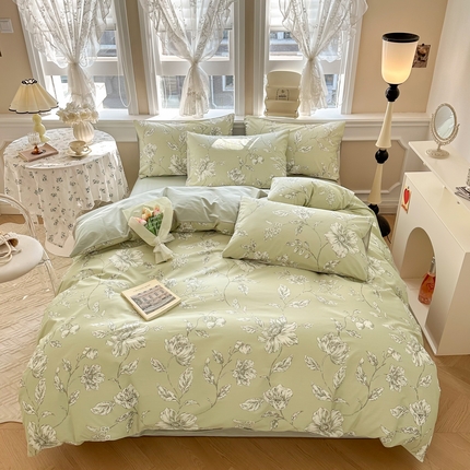 晨希家居 2024新款小清新全棉印花四件套 木兰花漫