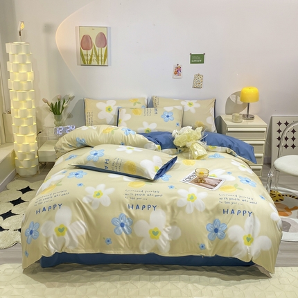 91家纺网 家纺一手货源 找家纺 （总）子钦家纺  2024水洗真丝印花四件套单被套床笠床单款-第四波