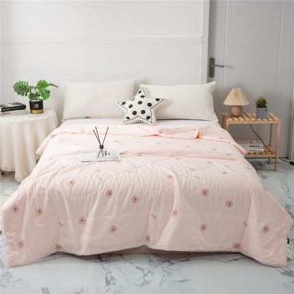 91家纺网 家纺一手货源 找家纺 （总）金泰莱 2025新款里外全棉夏被纱布夏被棉花被子夏凉被纯棉夏被空调被