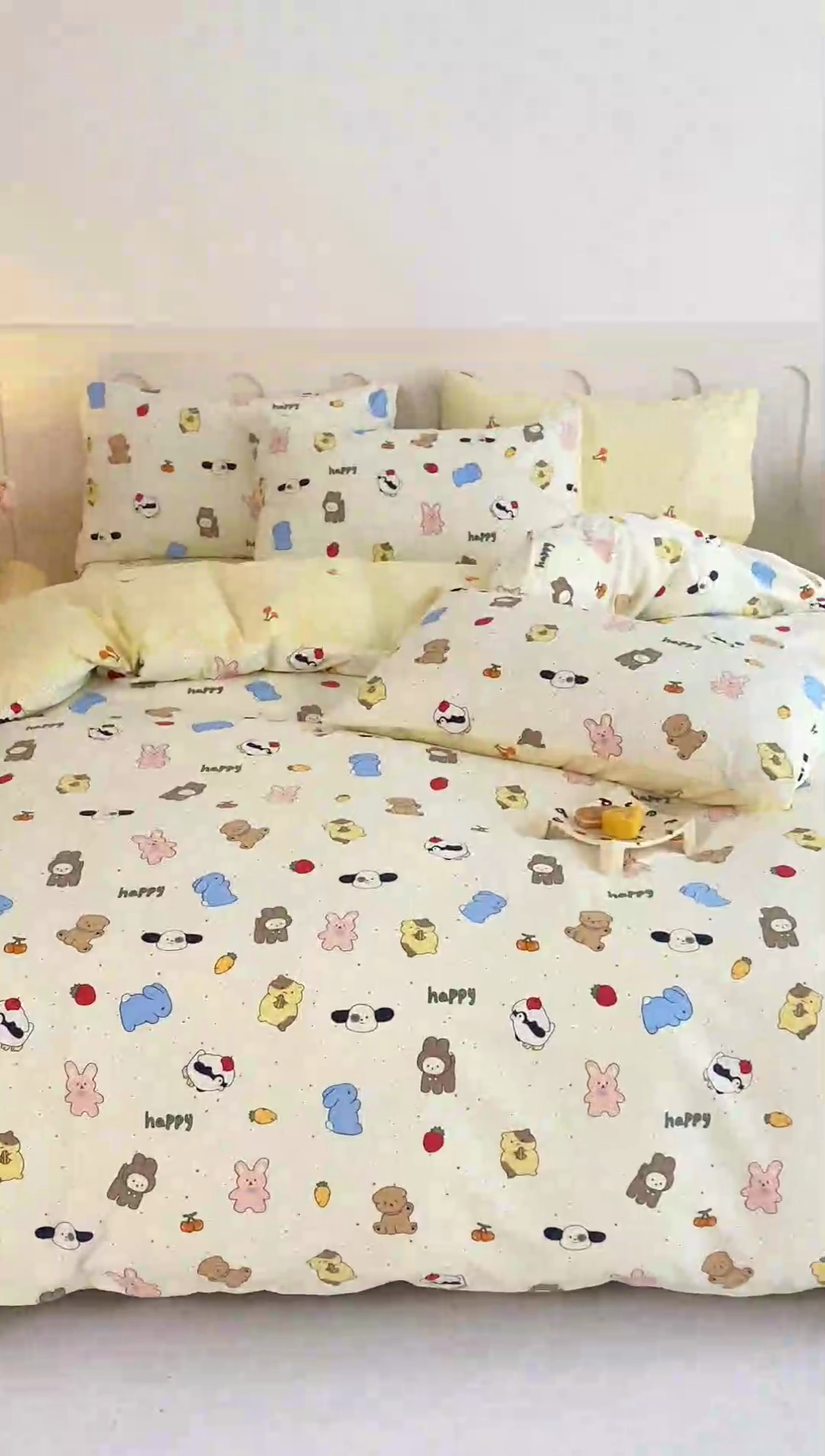 91家纺网 家纺一手货源 找家纺 红粉佳人家纺  2024新款纯棉卡通小清新四件套及单品 松岛可可