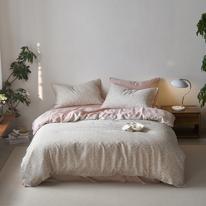 91家纺网 家纺一手货源 找家纺 时年家纺 2024春夏新品莱赛尔天丝印花四件套 花艳