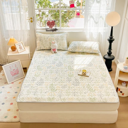 91家纺网 家纺一手货源 找家纺 （总）佰亿莱2024新款小清新印花乳胶凉席