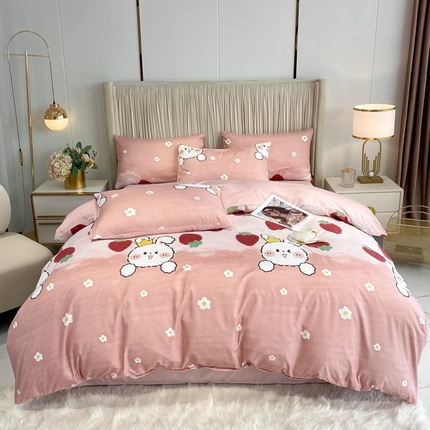 91家纺网 家纺一手货源 找家纺 （总）子钦家纺 2024水洗真丝印花四件套单被套床笠床单款-第三波