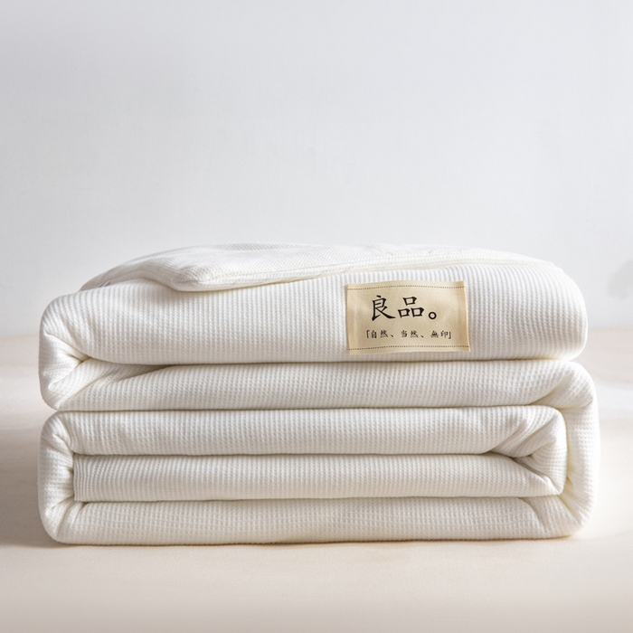 91家纺网 家纺一手货源 找家纺 慕尚 2025新款针织棉华夫格夏被 华夫格 馥芮白
