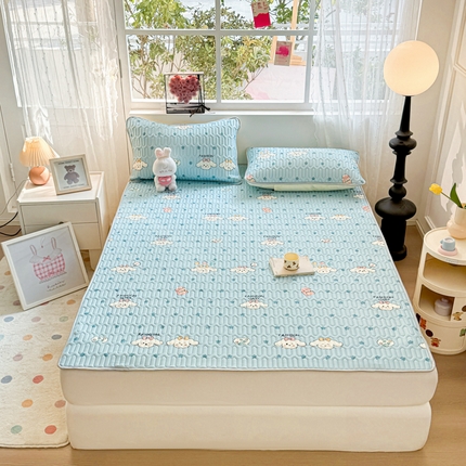 91家纺网 家纺一手货源 找家纺 （总）佰亿莱2024新款小清新印花乳胶凉席