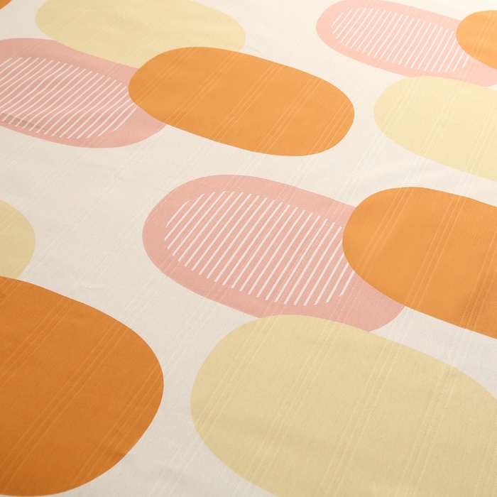 91家纺网 家纺一手货源 找家纺 金泰莱 2025新款三枚段条卷边老粗布凉席三件套床单套件 点尚彩色 原棉款