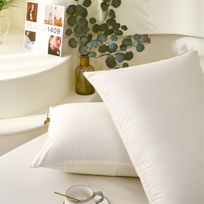 91家纺网 家纺一手货源 找家纺 凯磊家纺 2024新款高支高密.纯色南汐系列单品枕套 南汐-象牙白