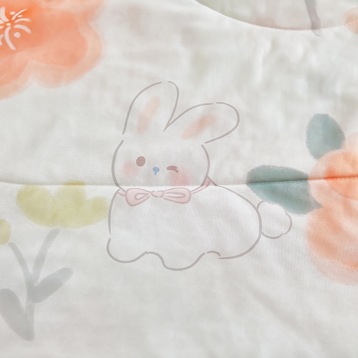 91家纺网 家纺一手货源 找家纺 爱上家居 2024新款印花凉席床裙床单款夏被-床裙款 桃花朵朵