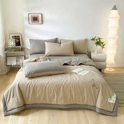 91家纺网 家纺一手货源 找家纺 （总）荔禾家居 2024新款A类全棉水洗棉无染夏被