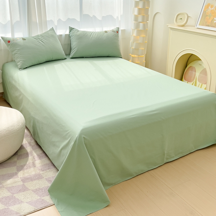 91家纺网 家纺一手货源 找家纺 亲亲公主 2025新款全棉可爱刺绣四件套 幸运树