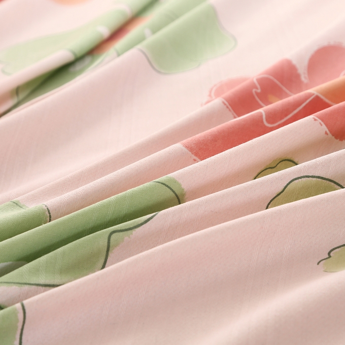 91家纺网 家纺一手货源 找家纺 金泰莱 2025新款三枚段条卷边老粗布凉席三件套床单套件 花恋曲 原棉款