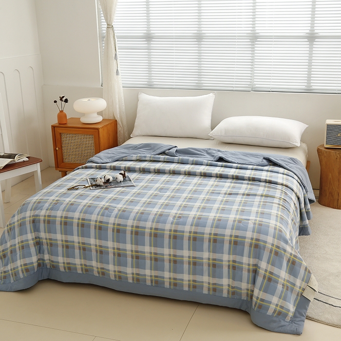 91家纺网 家纺一手货源 找家纺 凡客家居 2024新款无印风水洗棉新疆棉花夏被夏凉被空调被 莫妮卡