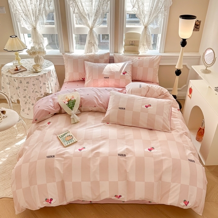 晨希家居 2024新款小清新全棉印花四件套 草莓派