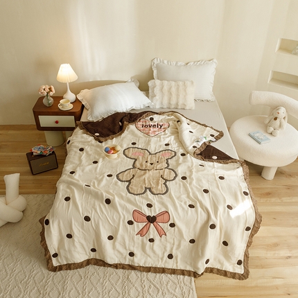 91家纺网 家纺一手货源 找家纺 （总）麻依 2024新款泡芙被全棉十层纱布夏被夏凉被春秋被 