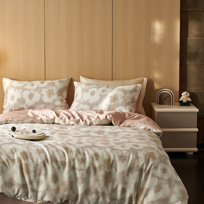 91家纺网 家纺一手货源 找家纺 时年家纺 2024春夏新品莱赛尔天丝印花四件套 北海道