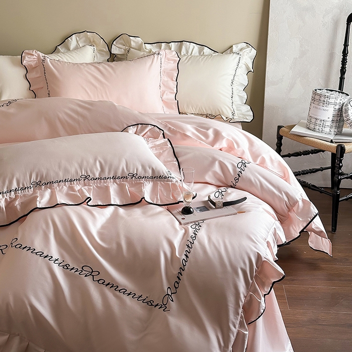 91家纺网 家纺一手货源 找家纺 （总）2024窝米春夏新品100支长绒棉刺绣款四件套