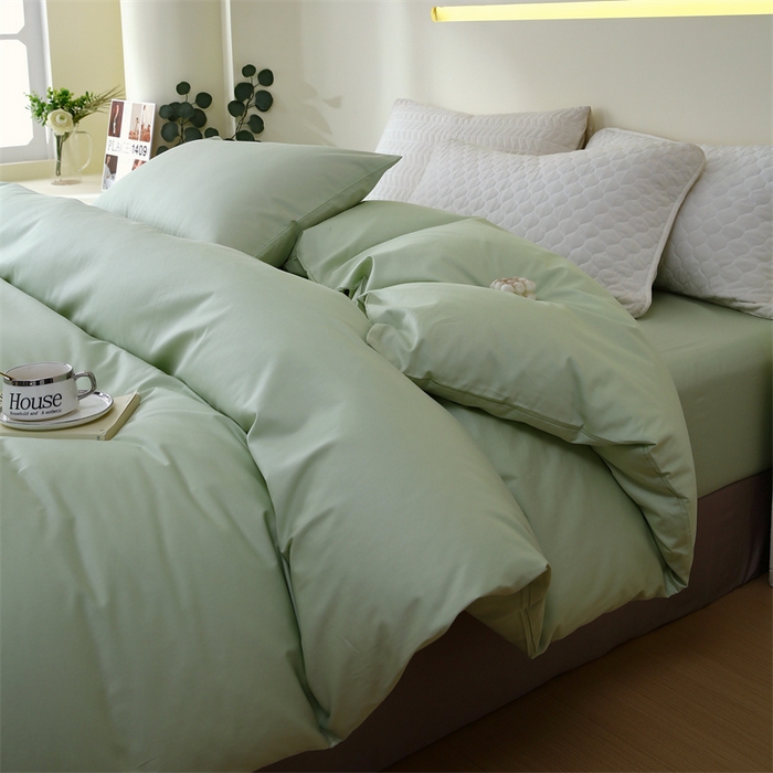 91家纺网 家纺一手货源 找家纺 凯磊家纺 2024新款高支高密.纯色南汐系列单被套 南汐-春日青
