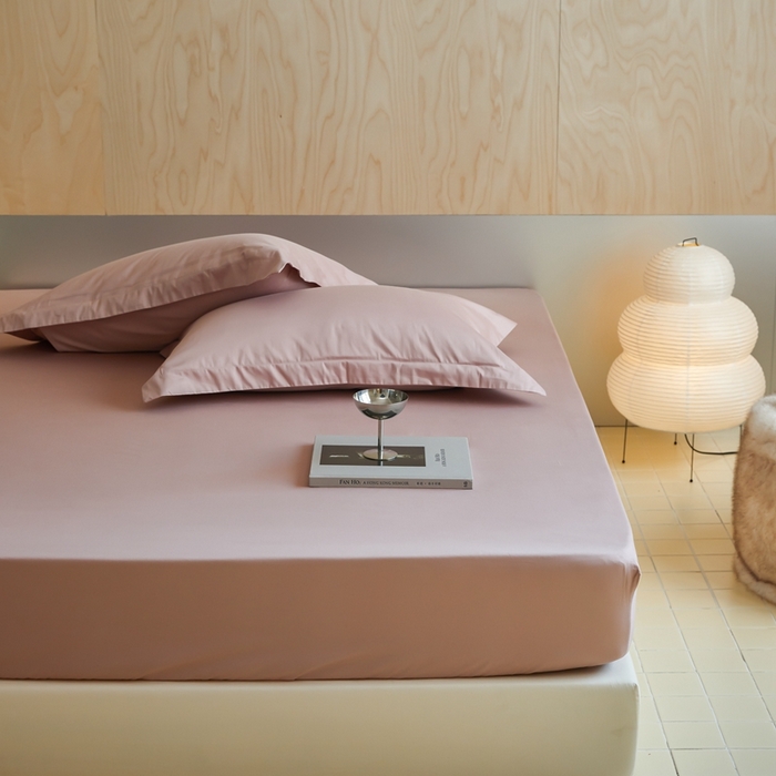 91家纺网 家纺一手货源 找家纺 秀色家纺 2025新款50支贡缎床笠单件全棉纯棉床罩三件套儿童防滑床单床垫套床套 梦易-玉颜粉