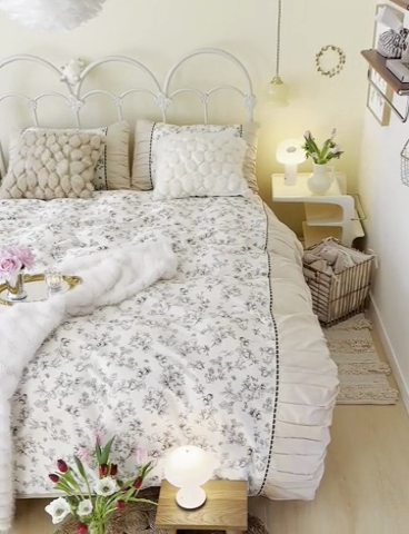 91家纺网 家纺一手货源 找家纺 晨希家居 2024新款复古法式全棉印花四件套 晚风告白