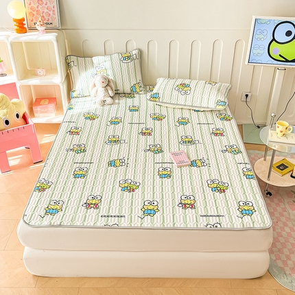 91家纺网 家纺一手货源 找家纺 （总）金爱家 2024新款A类三丽鸥高品质可组合凉感丝乳胶席牛奶丝针织棉软糯夏被四件套