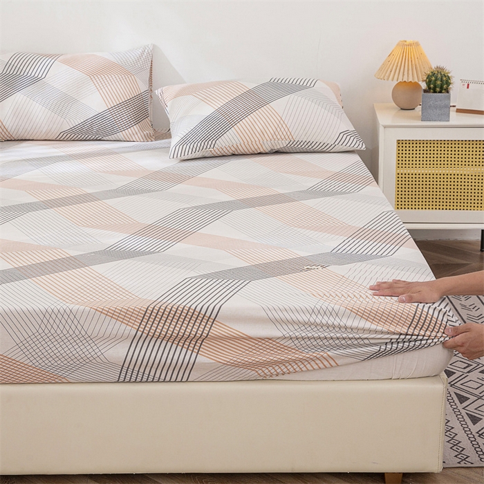 91家纺网 家纺一手货源 找家纺 金泰莱 2025新款老粗布床笠三件套全棉床笠纯棉床笠单床笠 艾米