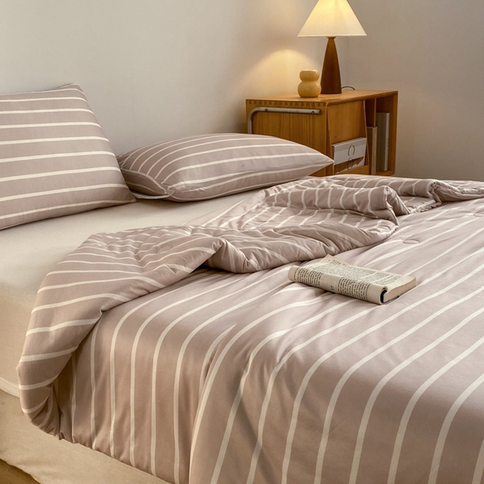 91家纺网 家纺一手货源 找家纺 荔禾家居 A类针织棉无印风夏被 豆蔻-咖