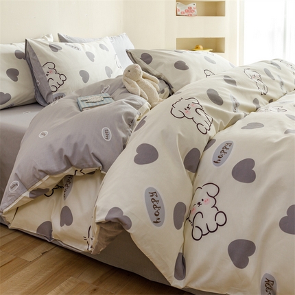 91家纺网 家纺一手货源 找家纺 （总）红粉佳人家纺  2024新款纯棉全棉卡通小清新单被套