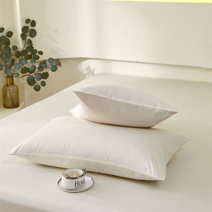 91家纺网 家纺一手货源 找家纺 凯磊家纺 2024新款高支高密.纯色南汐系列单品枕套 南汐-象牙白