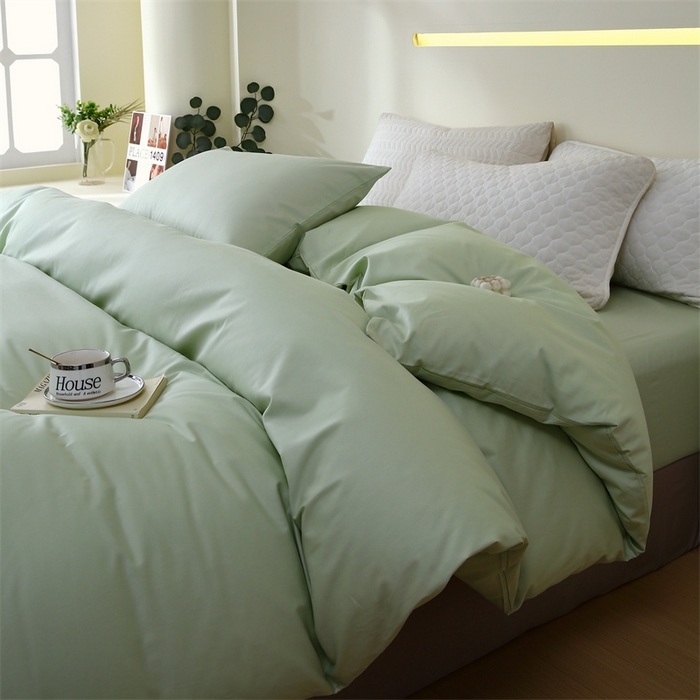 91家纺网 家纺一手货源 找家纺 凯磊家纺 2024新款高支高密.纯色南汐系列单被套 南汐-春日青