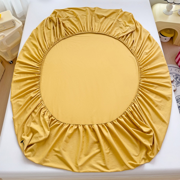 91家纺网 家纺一手货源 找家纺 梦家居 2024新款全棉水洗棉刺绣单床笠 7 秋黄