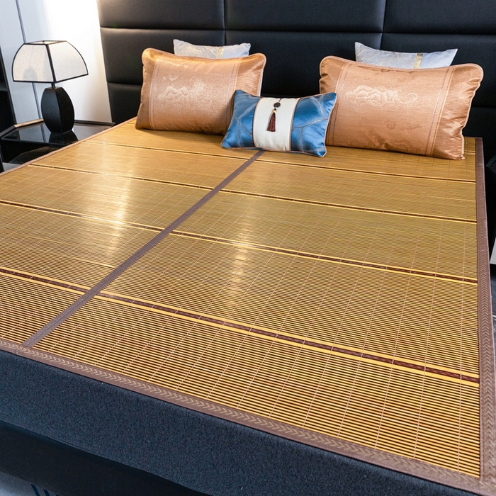 91家纺网 家纺一手货源 找家纺 丹兰 2025新品竹席冰藤凉席折叠双面藤席子夏季草席单人冰丝席 芊芊诗意