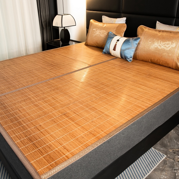 91家纺网 家纺一手货源 找家纺 丹兰 2025新品竹席冰藤凉席折叠双面藤席子夏季草席单人冰丝席 水墨年华