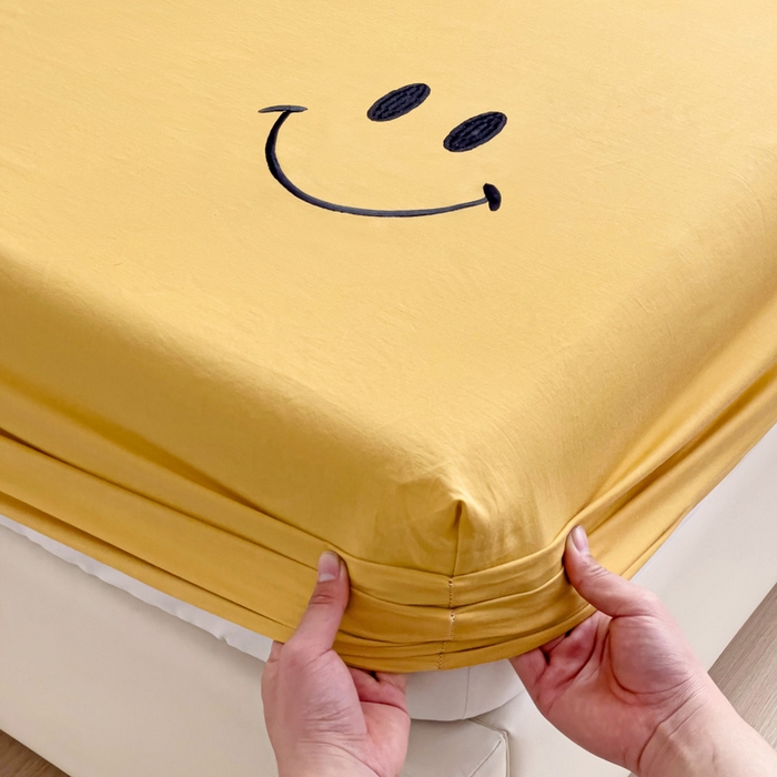 91家纺网 家纺一手货源 找家纺 梦家居 2024新款全棉水洗棉刺绣单床笠 7 秋黄