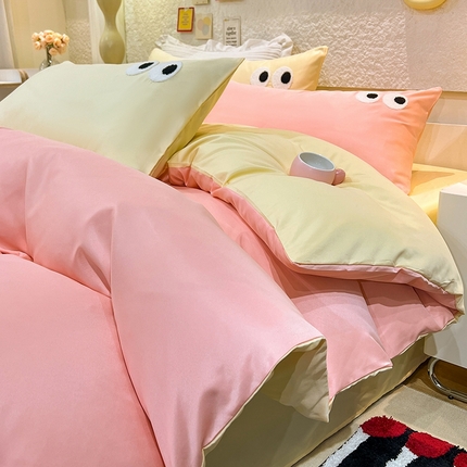 91家纺网 家纺一手货源 找家纺 （总）艾米家居 2025新款水洗真丝大眼睛系列四件套