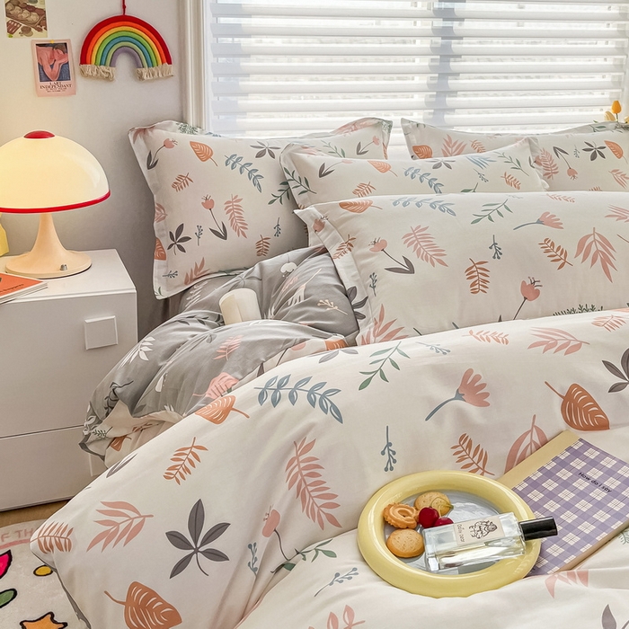 91家纺网 家纺一手货源 找家纺 慕晨 2024新款13372全棉印花四件套 春意