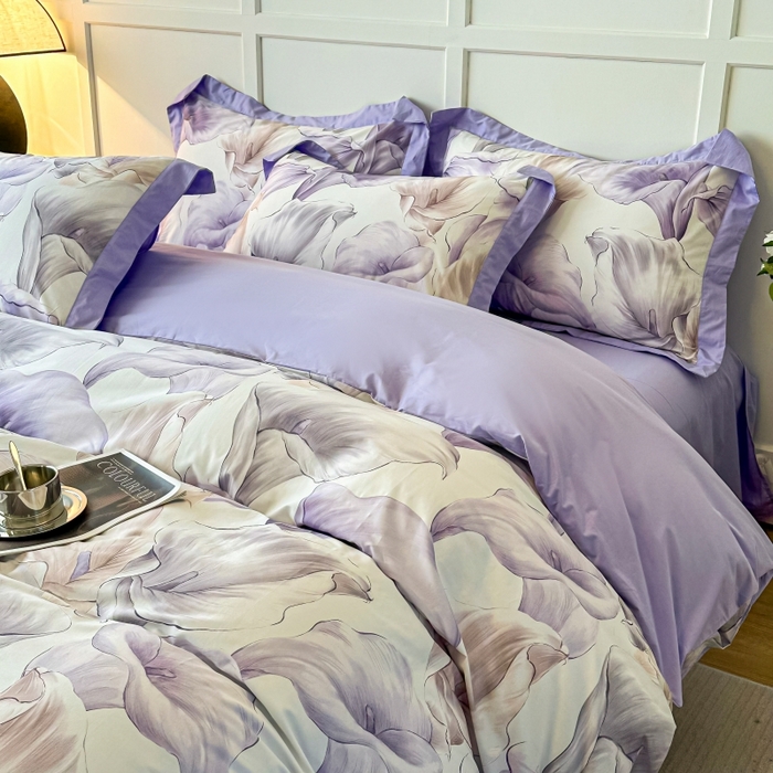 91家纺网 家纺一手货源 找家纺 （总）棉生活 2024新款铂金棉高支数码印花四件套