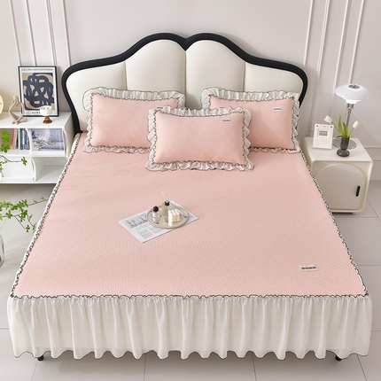 91家纺网 家纺一手货源 找家纺 （总）【高品质全凉感】小牛席业 2024新款浪漫花语冷感豆席床裙系列凉席藤席冰藤席冰丝席竹席乳胶席乳胶凉席凉感豆豆席