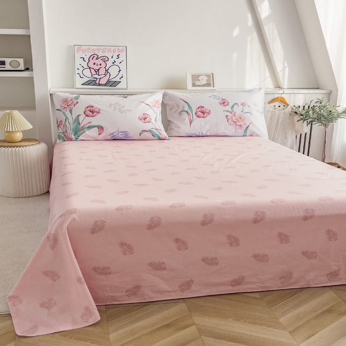 91家纺网 家纺一手货源 找家纺 金泰莱 2025新款全棉四件套纯棉四件套斜纹印花四件套 姹紫嫣红