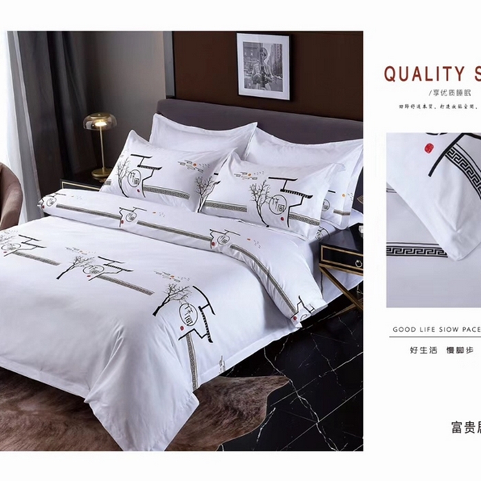 91家纺网 家纺一手货源 找家纺 （总）宜眠家纺 40支60支全棉贡缎印花四件套纯棉四件套酒店四件套