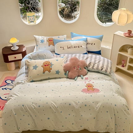 91家纺网 家纺一手货源 找家纺 （总）亨通家纺 2025新款糯糯棉印花四件套