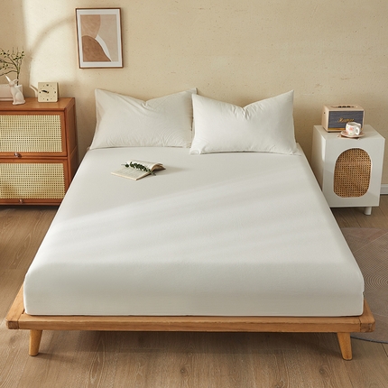 91家纺网 家纺一手货源 找家纺 （总）暖阳 2025新款A类无印风防水床笠 单床笠