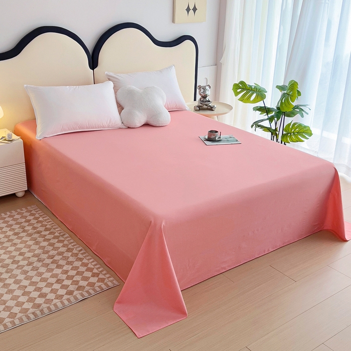 91家纺网 家纺一手货源 找家纺 （总）情煊家纺 2024新款全棉斜纹直角床单系列-纯色款