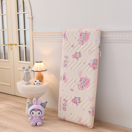 91家纺网 家纺一手货源 找家纺 宝贝优选 2024新款A类针织棉三丽鸥床垫 常规款美乐蒂-粉