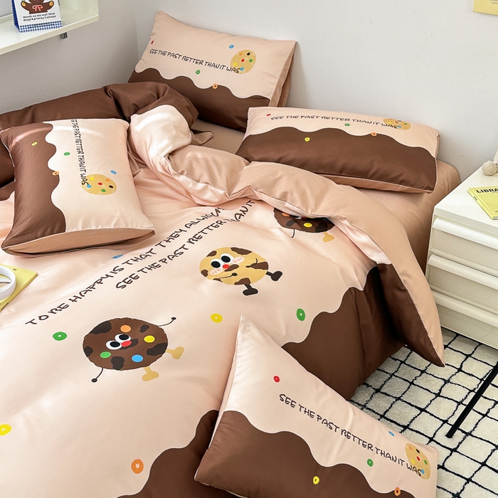 91家纺网 家纺一手货源 找家纺 摩卡家纺 2024新品春夏新品冰丝套件趣多多