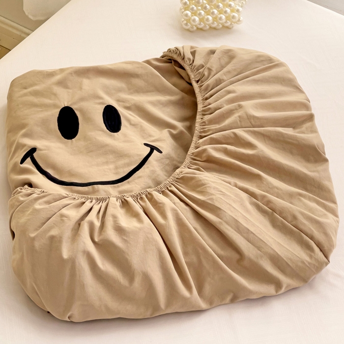 91家纺网 家纺一手货源 找家纺 梦家居 2024新款全棉水洗棉刺绣单床笠 10 浅咖